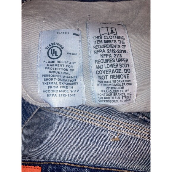 Wrangler Riggs FR Flame Resistant Jeans Mens 38x34 Straight Cat 2/2112 Work - Picture 10 of 10